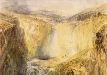  york Pintura - Caída de los Tees Yorkshire Paisaje romántico Joseph Mallord William Turner Montaña